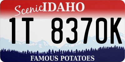 ID license plate 1T8370K