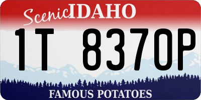 ID license plate 1T8370P