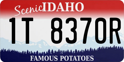 ID license plate 1T8370R