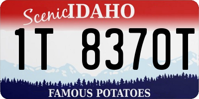 ID license plate 1T8370T