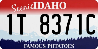 ID license plate 1T8371C