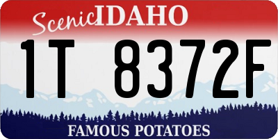 ID license plate 1T8372F