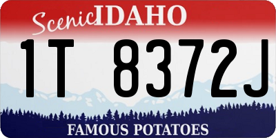 ID license plate 1T8372J