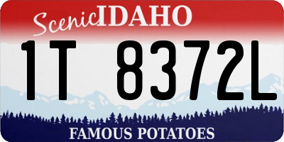ID license plate 1T8372L