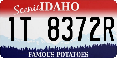 ID license plate 1T8372R