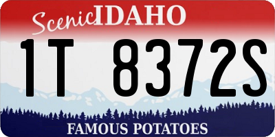 ID license plate 1T8372S