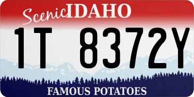 ID license plate 1T8372Y