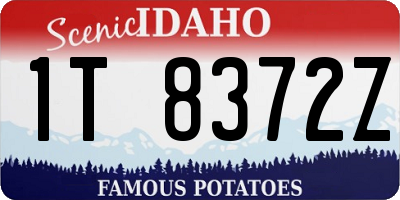 ID license plate 1T8372Z