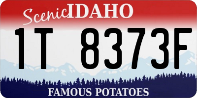 ID license plate 1T8373F
