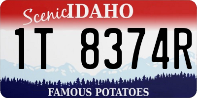 ID license plate 1T8374R