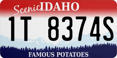 ID license plate 1T8374S