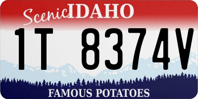 ID license plate 1T8374V