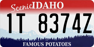 ID license plate 1T8374Z