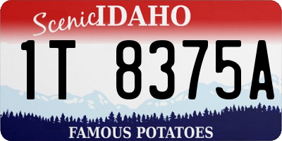 ID license plate 1T8375A