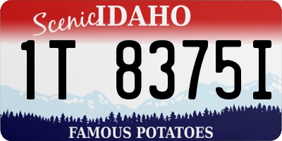 ID license plate 1T8375I