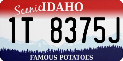 ID license plate 1T8375J
