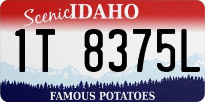 ID license plate 1T8375L