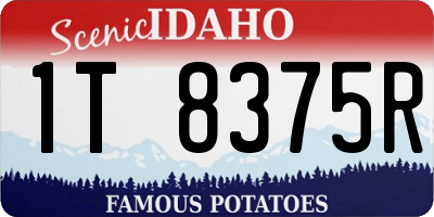 ID license plate 1T8375R