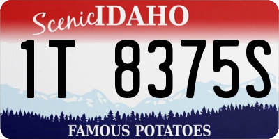 ID license plate 1T8375S