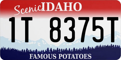 ID license plate 1T8375T
