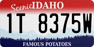 ID license plate 1T8375W
