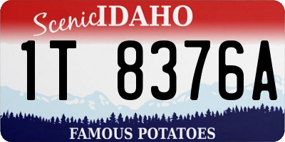 ID license plate 1T8376A