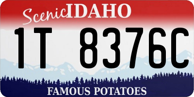 ID license plate 1T8376C