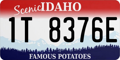 ID license plate 1T8376E