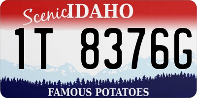 ID license plate 1T8376G