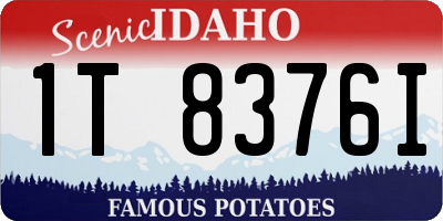 ID license plate 1T8376I