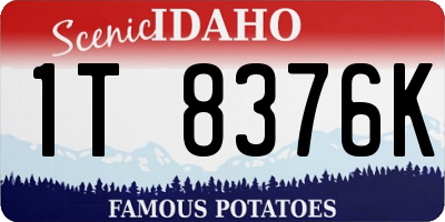 ID license plate 1T8376K
