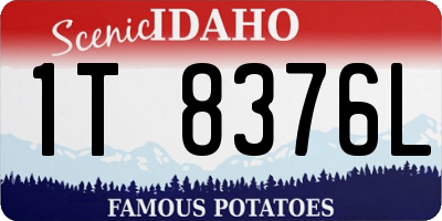 ID license plate 1T8376L