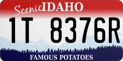 ID license plate 1T8376R