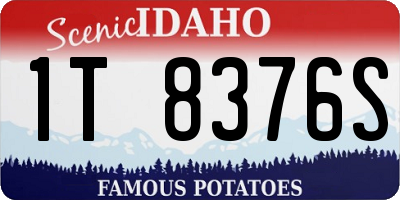 ID license plate 1T8376S