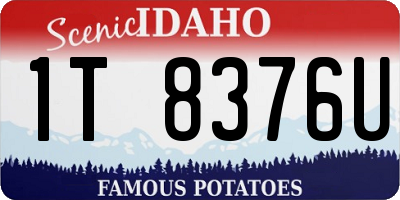 ID license plate 1T8376U