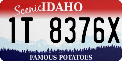 ID license plate 1T8376X