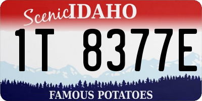 ID license plate 1T8377E