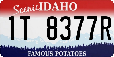 ID license plate 1T8377R
