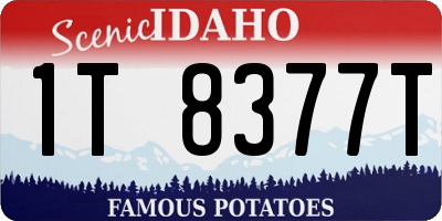 ID license plate 1T8377T