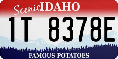 ID license plate 1T8378E