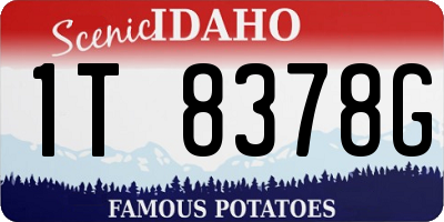 ID license plate 1T8378G