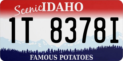 ID license plate 1T8378I