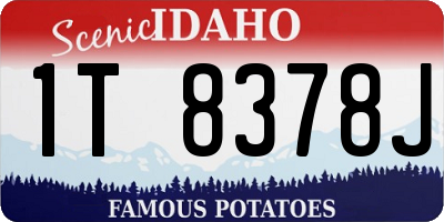 ID license plate 1T8378J
