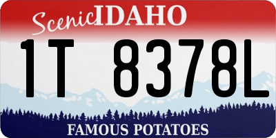 ID license plate 1T8378L