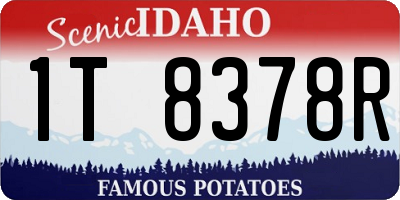 ID license plate 1T8378R
