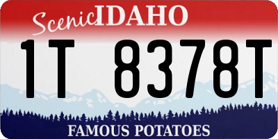 ID license plate 1T8378T