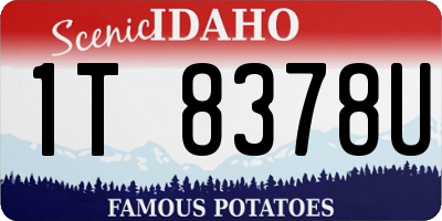 ID license plate 1T8378U