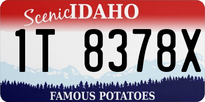ID license plate 1T8378X