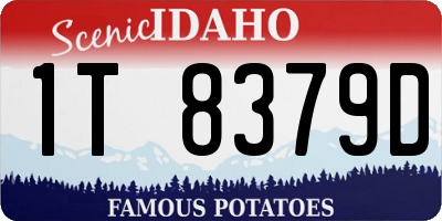 ID license plate 1T8379D