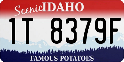 ID license plate 1T8379F